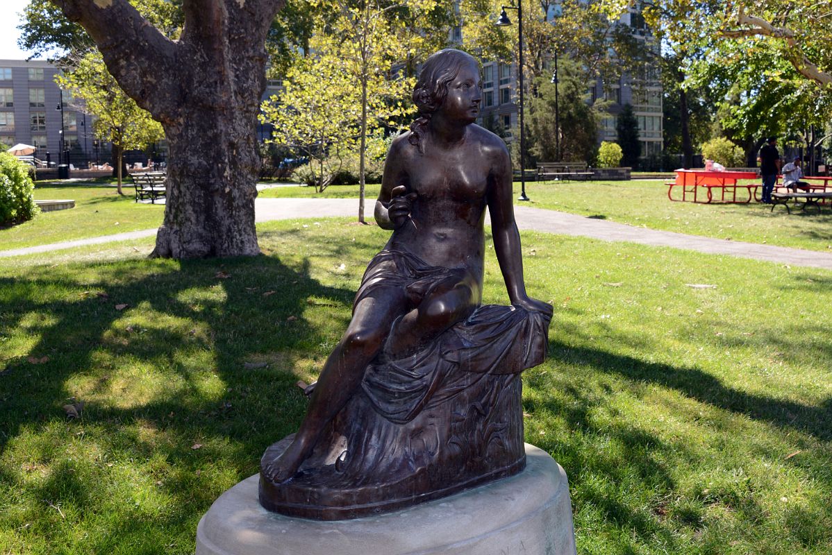 63 New York City Roosevelt Island Statue Of Sabrina Next To The Octagon